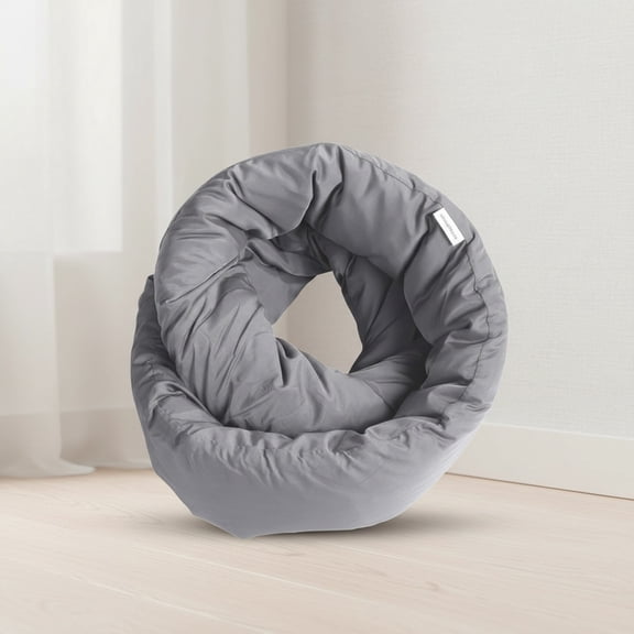 Infinity Pillow - Soft Neck Scarf Support for Home Travel (Grey)