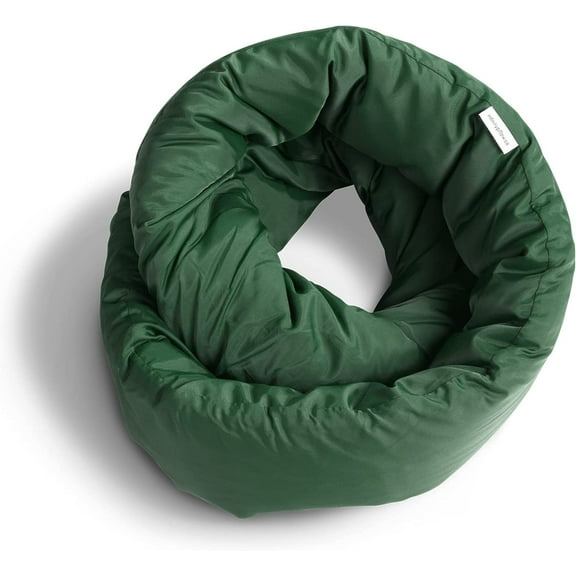 Infinity Pillow - Travel Neck Pillow - Versatile Soft 360 Support Scarf - Machine Washable - Home Travel Flight Road Trips Airplane Sleeping (Pine Green)