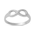 thumbnail image 1 of Infinity Plain Love Friendship Ring .925 Sterling Silver Band Jewelry Female Male Unisex Size 5, 1 of 4