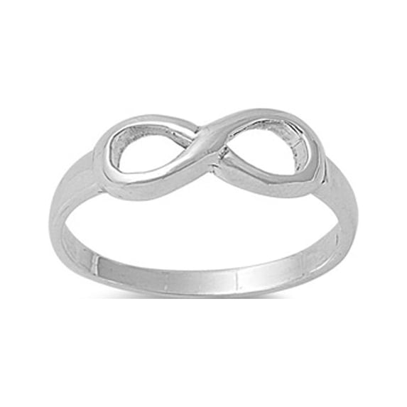 Infinity Plain Love Friendship Ring .925 Sterling Silver Band Jewelry Female Male Unisex Size 5