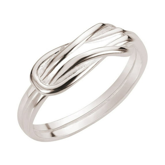 Infinity Promise Knot Ring Sterling Silver Size 12