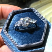 PZOCAPTE Infinity Promise Ring 925 Sterling Silver Angel Wings Heart Ring for Women