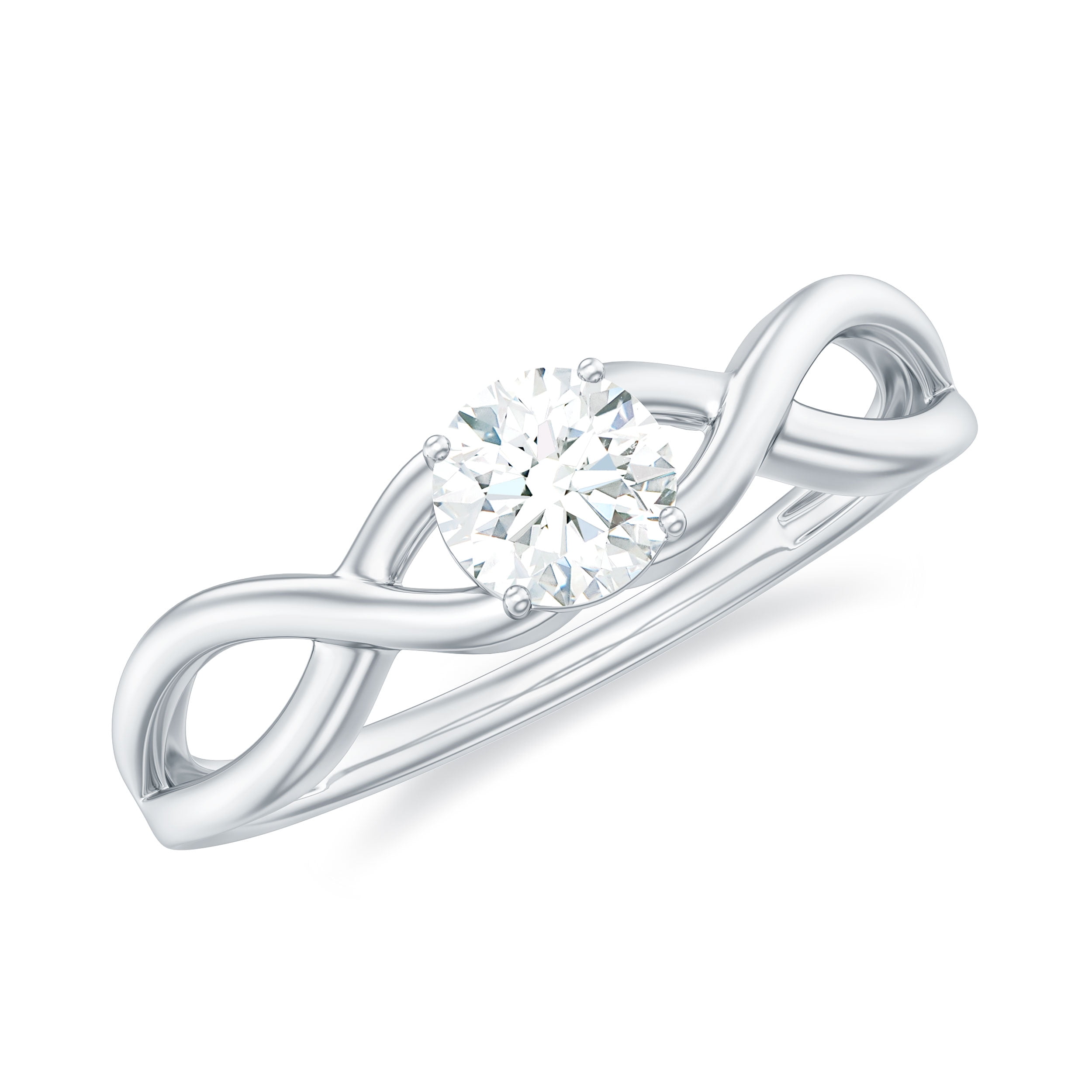 Infinity Promise Ring for Women, Lab Grown Diamond Solitaire Ring, 925