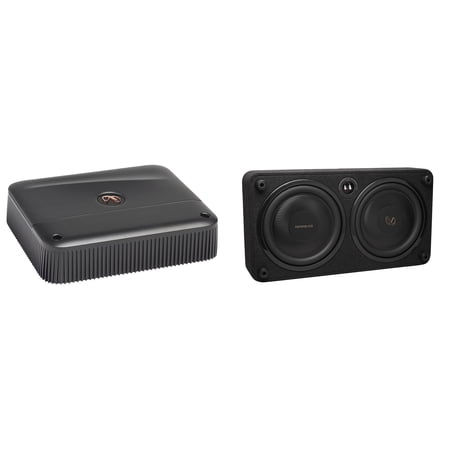 Infinity REFERENCE1200SSL Single 12” THIN enclosure with Passive Radiator with Infinity Reference-6001A Mono, 600w X 1 Amplifier With Bass Knob