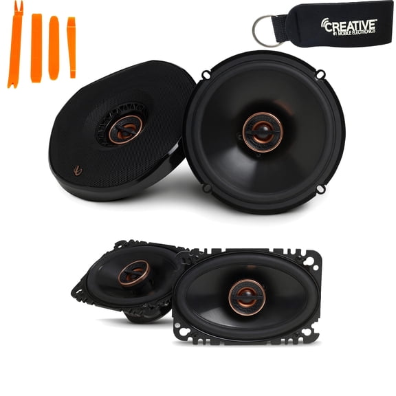 Infinity Reference - REF-6532EX 6.5" 2-Way Car Audio Speakers, And REF-6432CFX 4x6" 2-Way Car Audio Speakers Package