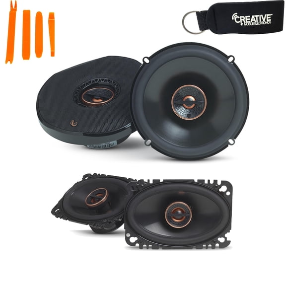 Infinity Reference - REF-6532IX 6.5" 2-Way Car Audio Speakers, And REF-6432CFX 4x6" 2-Way Car Audio Speakers Package