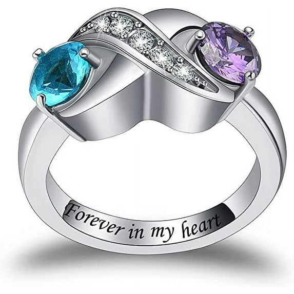 Infinity Ring Holds Loved One Ashes Keepsake Finger Ring for Ashes Crystal Cremation Ring for Ashes