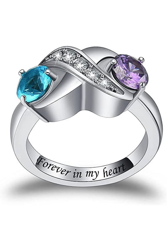Infinity Ring Holds Loved One Ashes Keepsake Finger Ring for Ashes Crystal Cremation Ring for Ashes