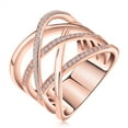 thumbnail image 1 of Infinity Ring for Women Crisscross Micro Pave Cz White Gold Plated Ginger Lyne Collection, 1 of 6