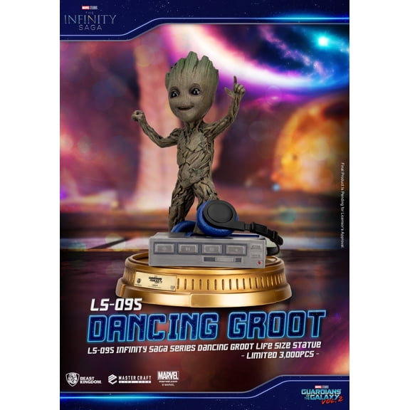 Infinity Saga Series Dancing King Groot Life Size Statue