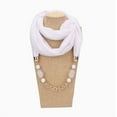 thumbnail image 1 of Infinity Scarf Accessory for Women Beaded Necklace Trendy Casual Spring Summer 2026 White, 1 of 3