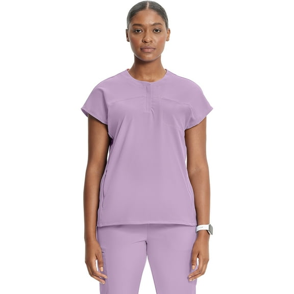 Infinity Scrub Top for Women Contemporary Fit Round Neck 3 Pocket with Covered Placket with Partial Zip - IN622A, XS, Livewir