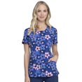 thumbnail image 1 of Infinity Scrubs Top For Women Round Print Neck CK609, 1 of 6