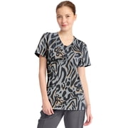 Infinity Scrubs Top For Women Round Print Neck CK609