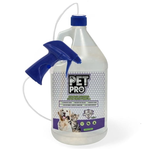 Infinity Shields PetPro, Pet-Safe, Odor Eliminator, Surface Protectant Spray, 1 Gallon W/ Remote Sprayer, Fresh & Clean Scented