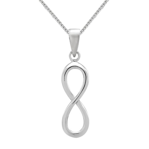 Infinity Sign Pendant 925 Sterling Silver Necklace