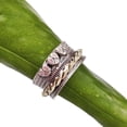 thumbnail image 1 of Infinity Spinner Band, Meditation Ring, 925 Sterling Silver Ring, Spinning Thumb Ring, Two Tone Ring, Fidget Ring, Handmade Jewelry, Christmas Oxidized, Womans Band Ring, Anxiety Ring, Mans Band Gifts, 1 of 7