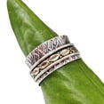 thumbnail image 1 of Infinity Spinner Band, Meditation Ring, 925 Sterling Silver Ring, Spinning Thumb Ring, Two Tone Ring, Fidget Ring, Handmade Jewelry, Christmas Oxidized, Womans Band Ring, Anxiety Ring, Mans Band Gifts, 1 of 7