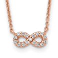 thumbnail image 1 of Infinity Sterling Silver Rose-tone CZ  Necklace, 1 of 3