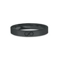 thumbnail image 1 of Infinity Symbol Engraved Black on Black Brushed Ceramic Wedding Band, 4mm, Size 4.5, 1 of 2