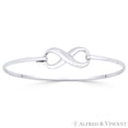 thumbnail image 1 of Infinity Symbol / Figure 8 Charm Bangle Bracelet in Solid .925 Sterling Silver, 1 of 1