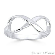 ALFRED & VINCENT Infinity Symbol / Figure 8 Charm Stackable Ring in .925 Sterling Silver