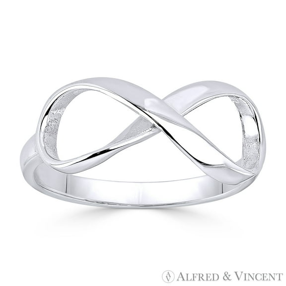 Infinity Symbol / Figure 8 Charm Stackable Ring in .925 Sterling Silver