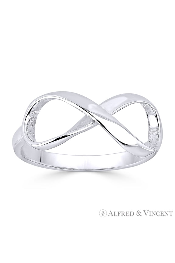 Infinity Symbol / Figure 8 Charm Stackable Ring in .925 Sterling Silver
