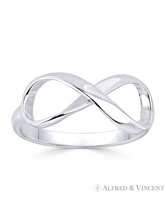 Infinity Symbol / Figure 8 Charm Stackable Ring in .925 Sterling Silver