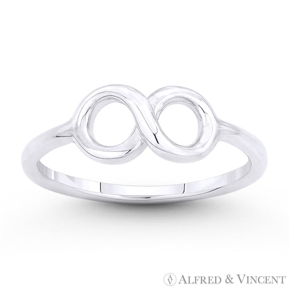 Infinity Symbol / Figure 8 Charm Stackable Ring in .925 Sterling Silver