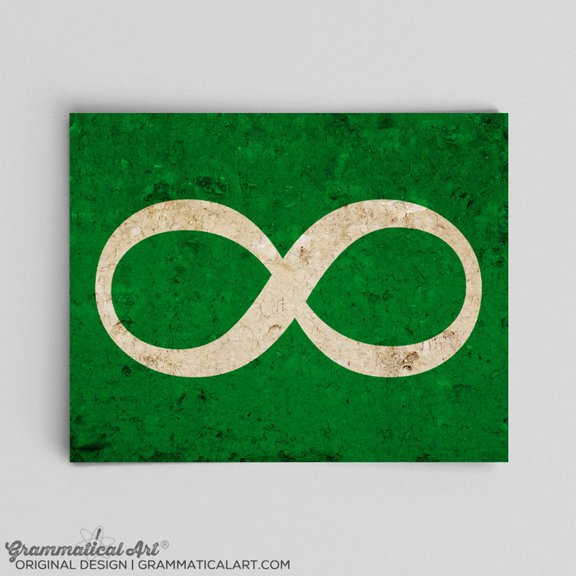 Infinity Symbol Math Science Wall Art Print, Unframed Paper Poster 24x36in