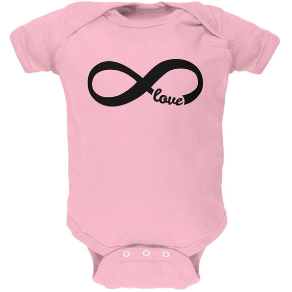 Infinity Symbol Pink Soft Infant Bodysuit - 12-18 months