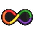 thumbnail image 1 of Infinity Symbol Solid Applique Multi-Color Embroidered Iron-On Patch - 2.5 Inch Small, 1 of 5