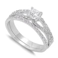 thumbnail image 1 of Infinity Tangle Round Center Cubic Zirconia Ring Sterling Silver 925, 1 of 3