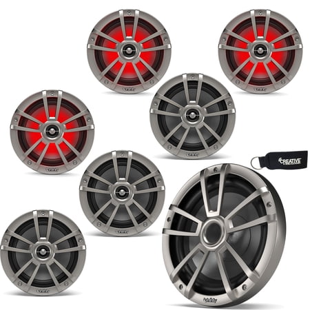 Infinity - Three Pairs Of 622MLT Marine 6.5 Inch LED Coaxial Speakers & A 1022MLT 10" Marine LED Subwoofer - Titanium