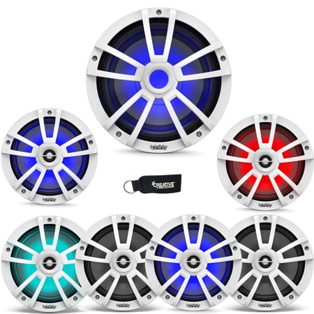 Infinity - Three Pairs Of 822MLW Marine 8 Inch LED Speakers & A 1022MLW 10" Marine LED Subwoofer - White