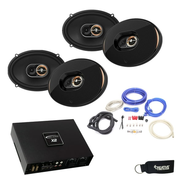Infinity - Two Pairs Of KAPPA-93IX 6x9" Coax Speakers + ARC X2 450.4 500 Watt 4 Channel Amplifier + Wiring Kit