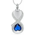 thumbnail image 1 of Infinity Urn Necklace for Ashes for Women Stainless Steel Crystal Wing Cremation Jewelry Human Pet Funeral Keepsake Birthstone Heart Pendant Loved Ones Memorial Gift, 1 of 6
