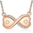 thumbnail image 1 of Infinity Urn Necklace for Women Double Heart Cremation Necklaces Jewelry Hold Two Ashes - Infinity Memorial Keepsakes Pendant Jewelry Gifts for Loved Ones, 1 of 7