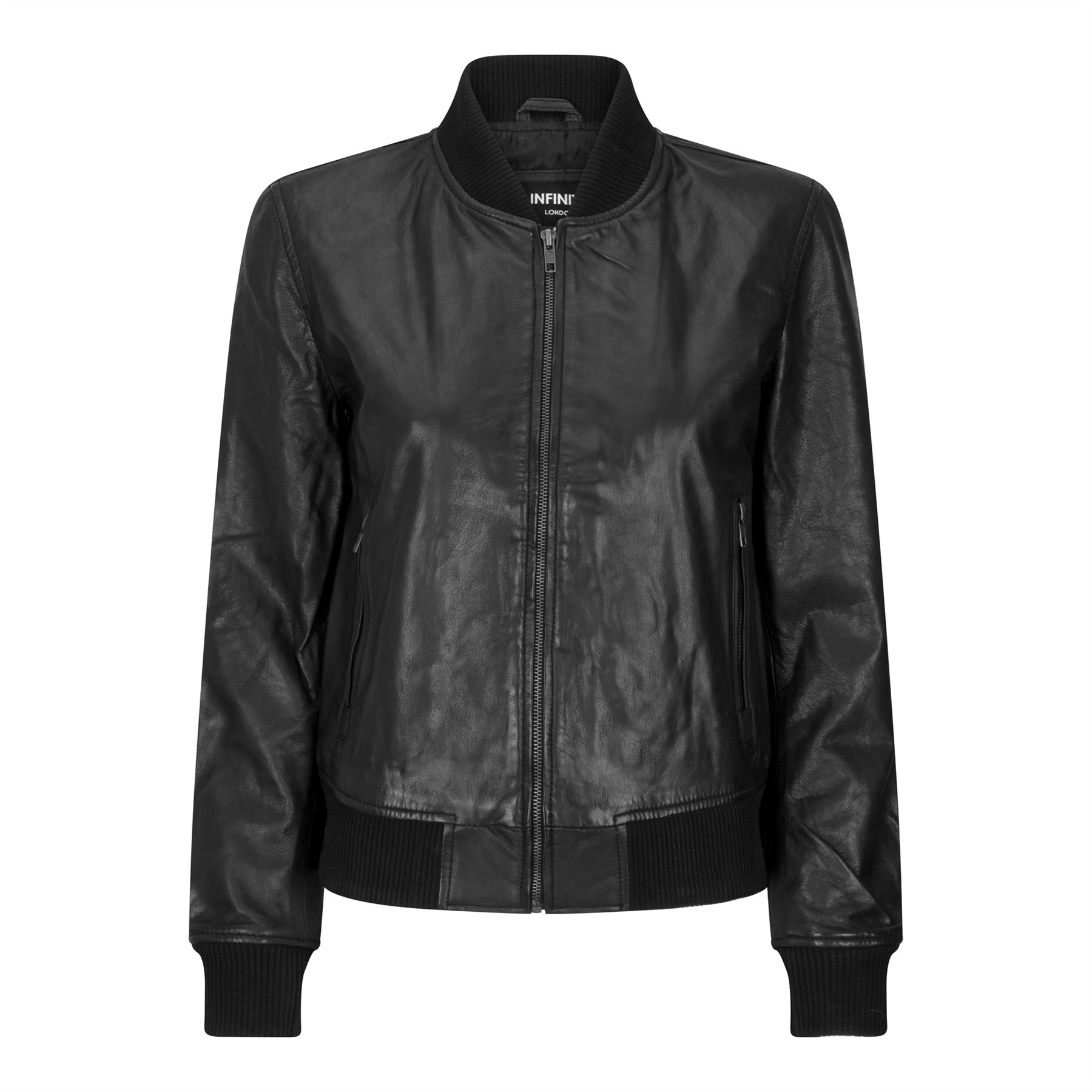 Blouson Varsity Enfant En Cuir Véritable - Style College Noir Avec Manches Cuir Agneau