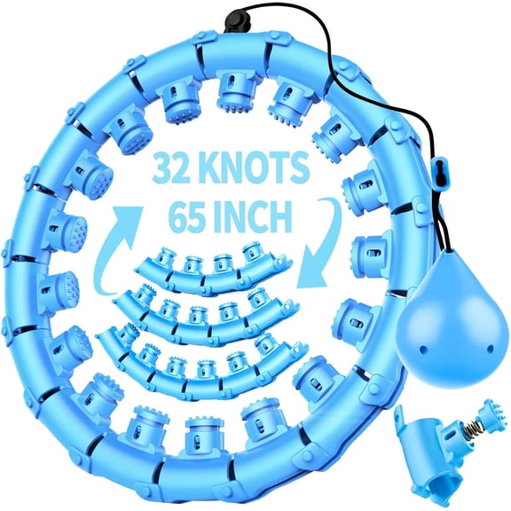 Infinity Weighted Hoop with 32 Links(62 Inch),Weighted Hoop for Adults , Infinity Fitness Hoop Plus Size, for Women Exercise Equipment