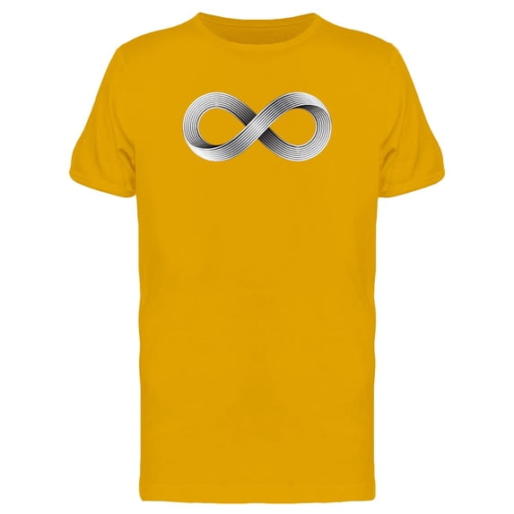 Infinity White Lines T-Shirt Men -Image by Shutterstock, Male x-Large