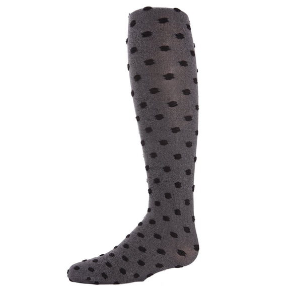MeMoi Dots for Tots Flocked Opaque Tights - Girls - Female, 10-12, Black