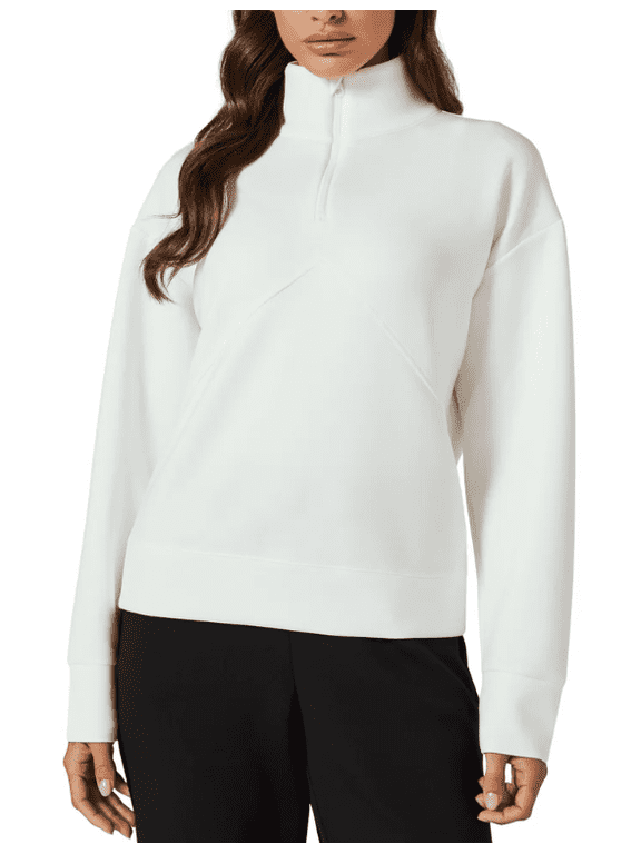 Women's Quarter-Zip Pullover Ivory XS