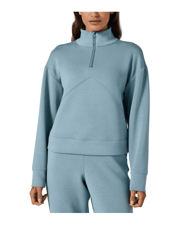 Women's Quarter-Zip Pullover Teal XXL