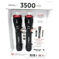 thumbnail image 1 of Infinity X1 3500 Lumen Dual Power Flashlight 2-Pack – High-Performance LED, Rechargeable or Alkaline Powered, 4 Light Modes, USB-C Charging, Includes Batteries and Cables, 1 of 2