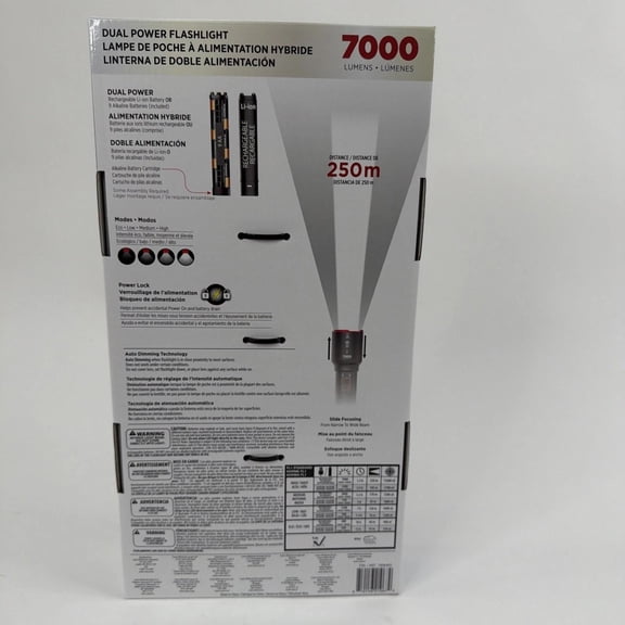 Infinity X1 7000L Dual Power Rechargeable Flashlight 7000 Lumens Free Shipping