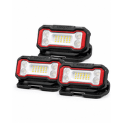 Infinity X1 Rechargeable LED Work Lights, 2500 Lumens, USB-C Rechargeable, Magnetic Base, Adjustable Stand, 3-Pack