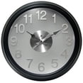 thumbnail image 1 of Infinty Instruments - The Onyx Black Modern Analog Display 15-inch Wall Clock, 1 of 6