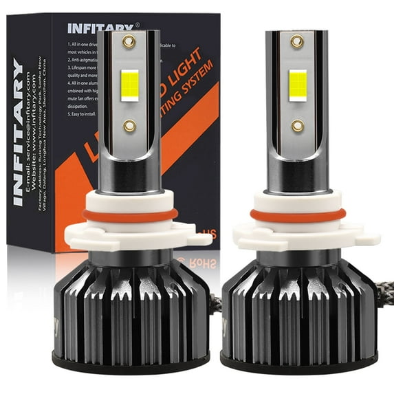 Infitary 9006 LED Mini Headlight Bulb for Vehicles, 2pieces